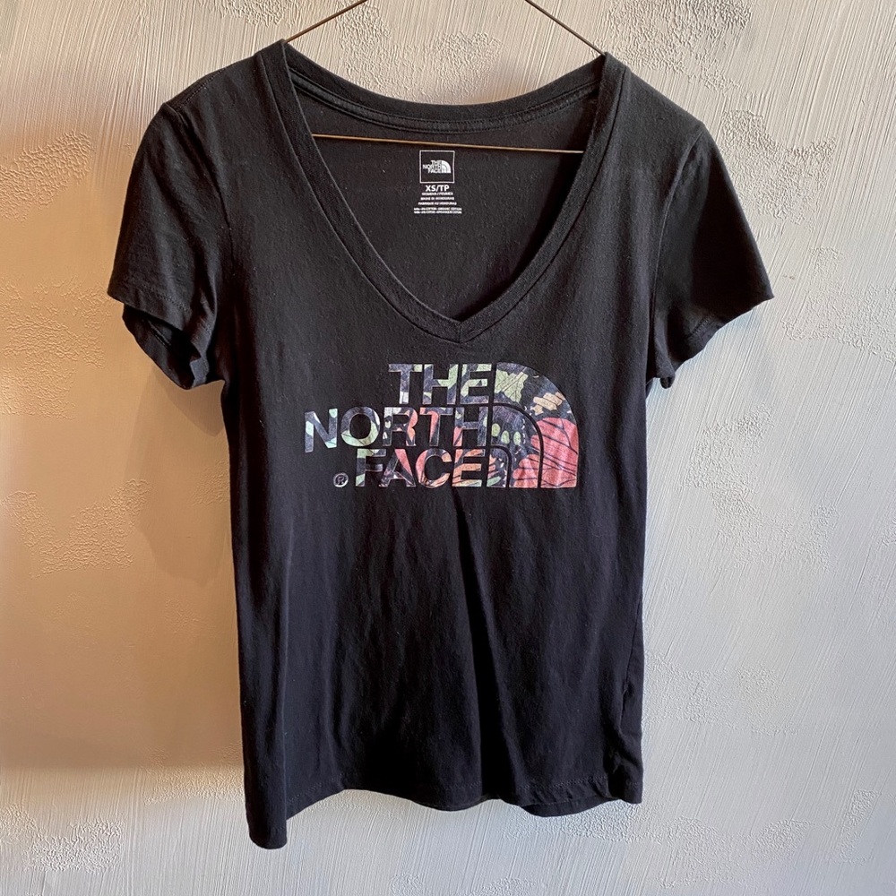 The North Face black v-neck shirt